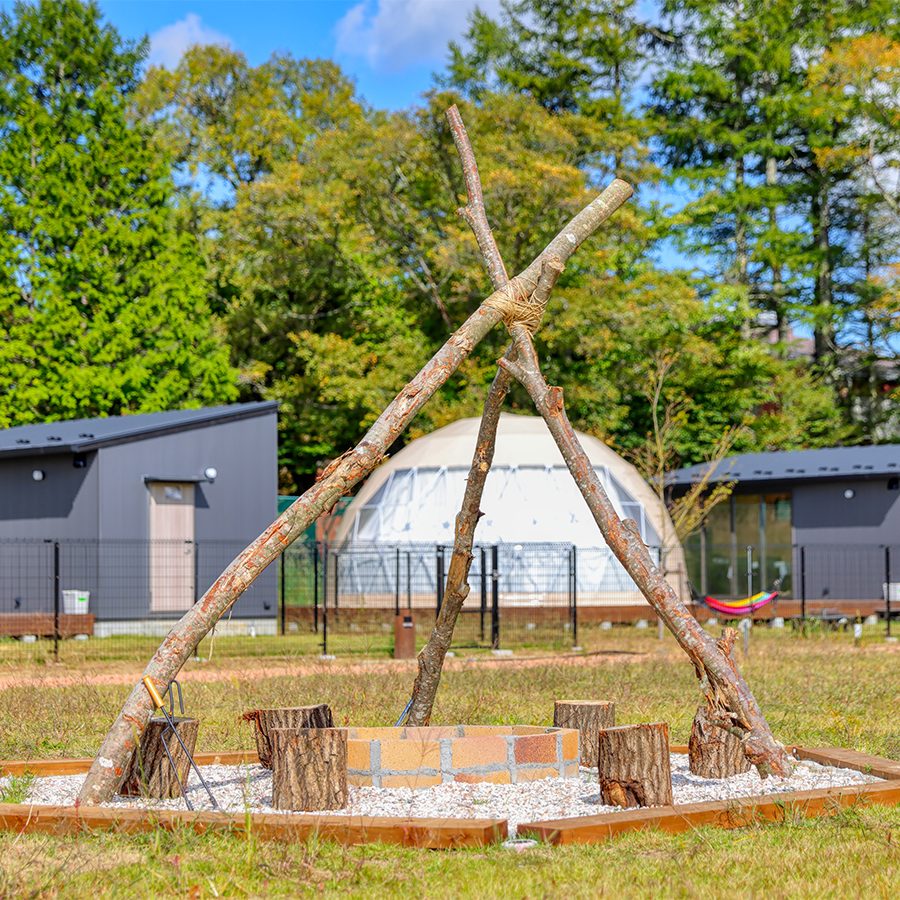 Fire pit at Glamping Village TOTONOI